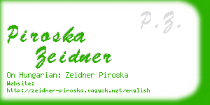 piroska zeidner business card